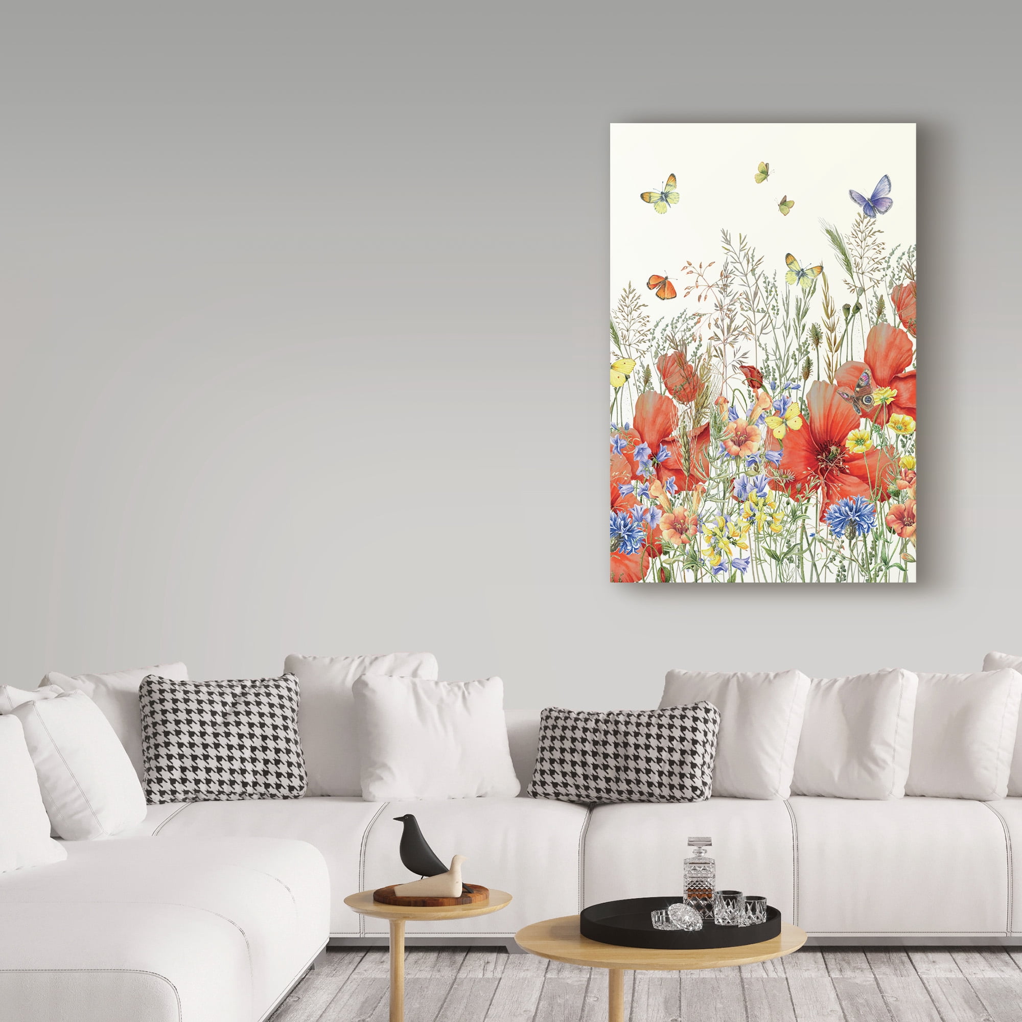 Trademark Fine Art 'Poppies and Grasses' Canvas Art by Janneke Brinkman-Salentijn