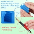 thumbnail image 3 of SEIWEI 10PCS Silica Gel Self-Adhesive Pen Holder Portable Pen Clip for Both Small Pencils and Large Pens (Green), 3 of 7