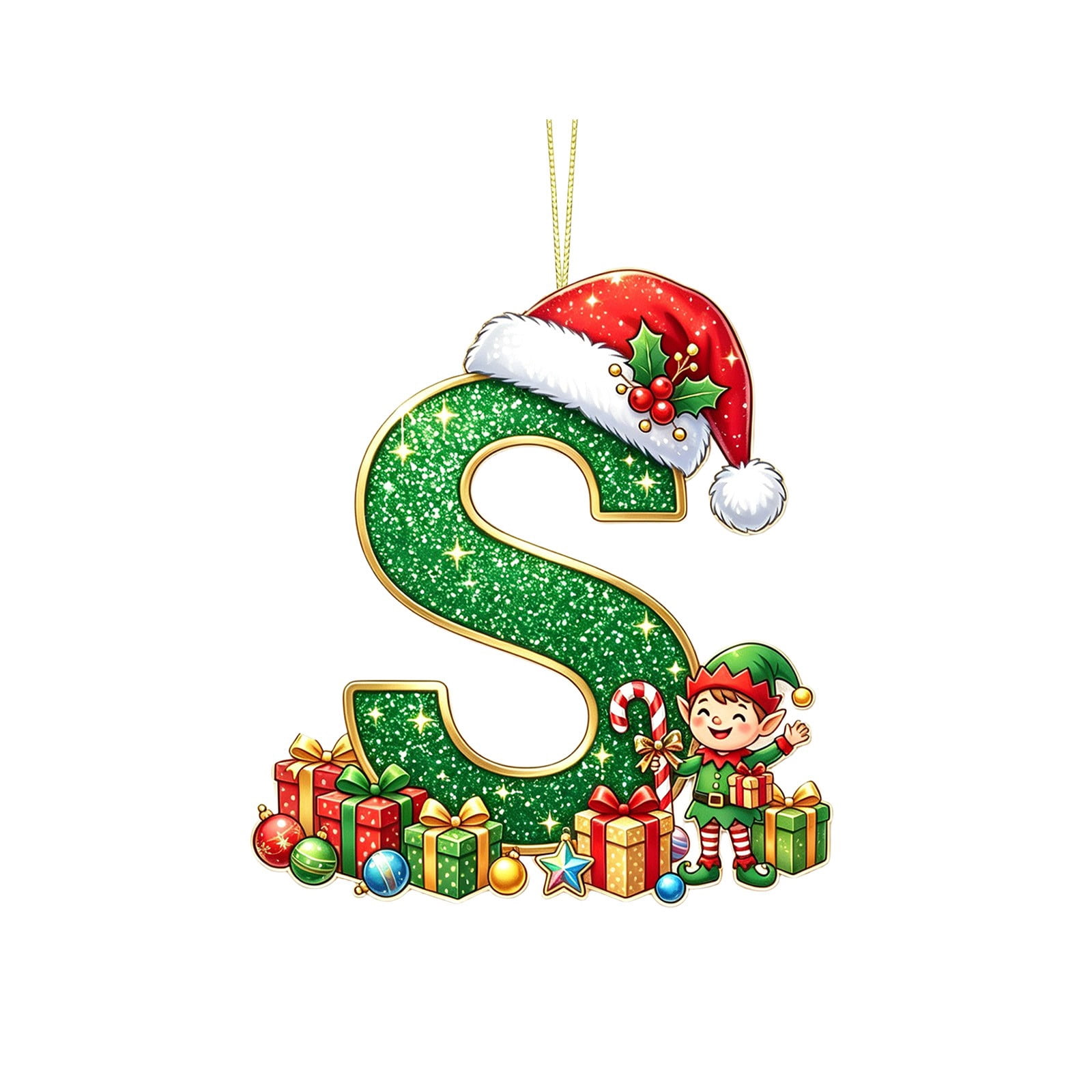 Initial Letter Ornament - Initial S acrylic build is light but durable ...