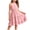Pink, variant on Easter Girls' Tiered Sleeveless Smocked Waist Lace Border A-Line Skirt for Girls, Knee Length, Breathable Chiffon-Like Fabric, Ruffled Hem, 8-12 Years