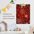 thumbnail image 5 of FMSHPON Christmas Snowflake White Gold Clipboard Hardboard Wood Nursing Clip Board and Pull for Standard A4 Letter 13x9 inches, 5 of 5