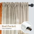 thumbnail image 4 of Orange Grey Curtains for Living Room Multicolor Checkered Curtains 63 Inch Length 2 Panels Set, Abstract Geometry Art Window Curtains Bedroom Drapes Rod Pocket, 4 of 5