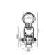 thumbnail image 2 of SZTXJ 1 Pack Ultra Quiet Double Bearing 304 Stainless Steel U-Shaped Swivel Pulley Detachable 360 Degree Swivel Heavy Duty Pulley, 2 of 5