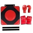 thumbnail image 3 of Almohadilla de boxeo para pared, saco de boxeo, almohadilla de perforación de pared para entrenamiento y Fitness 2Par Guantes L Rojo, 3 of 8