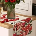 thumbnail image 4 of TERGAYEE Valentines Tablecloth Colorful Love Table Flag Valentine's Day Restaurant Tabletop Decoration Wedding Anniversary Ambience Decoration Four Sizes Available Valentines Day Decorations, 4 of 7