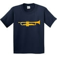 thumbnail image 3 of Inktastic Trumpet Gold Brass Music Instrument Youth T-Shirt, 3 of 5