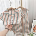 thumbnail image 6 of GYRATEDREAM Girl Summer Beach Dress Halter Neck Sleeveless Midi Cute Striped Shift Dress Casual A-Line Sundress for 130CM Multi-color, 6 of 8