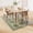 Green (Rug-style), variant on 3'x20' Clear Vinyl Runner Rug for Hallway – Waterproof, Non-Slip Kitchen Floor Mat, Durable, Easy to Clean Plastic Area Rug for Entryway, Bedroom, Laundry Room