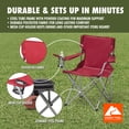 thumbnail image 4 of Ozark Trail Quad Folding Camp Chair with Cup Holder, Red, 4 of 15