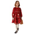 thumbnail image 3 of Esaierr Girls Embroidered Dress for Kids Toddler Spring Fall Lantern Sleeve Skirt Cotton Floral Princess Dress 4-7T, 3 of 9