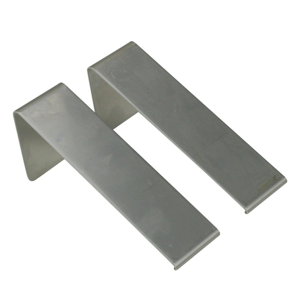 Set of 2 Silver Outdoor Wreath Siding Hooks 4.25"