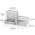 thumbnail image 2 of Pro Space Multifunctional Pencil Holder for Desk Organizer Mesh Office Sticky Note Business Card Holder,3-Scetion,Silver, 2 of 4