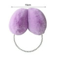 thumbnail image 5 of Yesbay Cute Plush Warm Earmuffs Faux Pearls Winter Outdoor Ear Warmer Soft Furry Ear Covers, 5 of 7