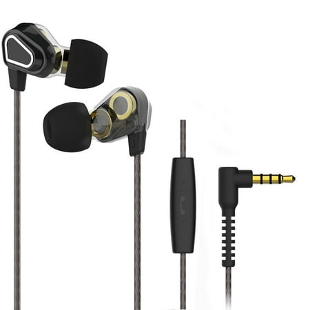 Morpilot Headphones Noise Cancelling Earphone Dual Dynamic Drive Sport Earbuds with 3.5mmfor