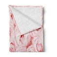 thumbnail image 2 of Rose Soft Flannel Fleece Throw Blanket, Fresh Garden Scenic Seasonal Yard Vegetation Flourish Anniversary Celebration, Cozy Plush for Indoor and Outdoor Use, 50" x 60", Pale Pink, by Ambesonne, 2 of 5