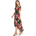 thumbnail image 4 of Free Market by Flying Tomato Women's Juniors Floral Off Shoulder Smocked Dress (Black, Small), 4 of 5