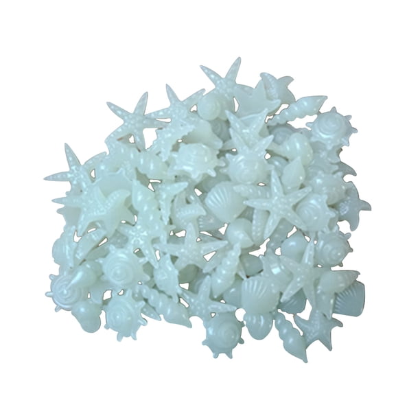 Fiudx Guijarros Que Brillan En La Oscuridad, Decoración Única de Piedra, Absorben La Luz, Diseño de Pasarelas para Jardín, Decoración de Peceras, Uso En Interiores y Exteriores, Juego de 100 Piezas,