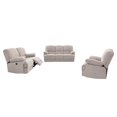 thumbnail image 1 of CorLiving 3pc Plush Power Reclining Chenille Fabric Sofa Set with USB Ports, 1 of 9