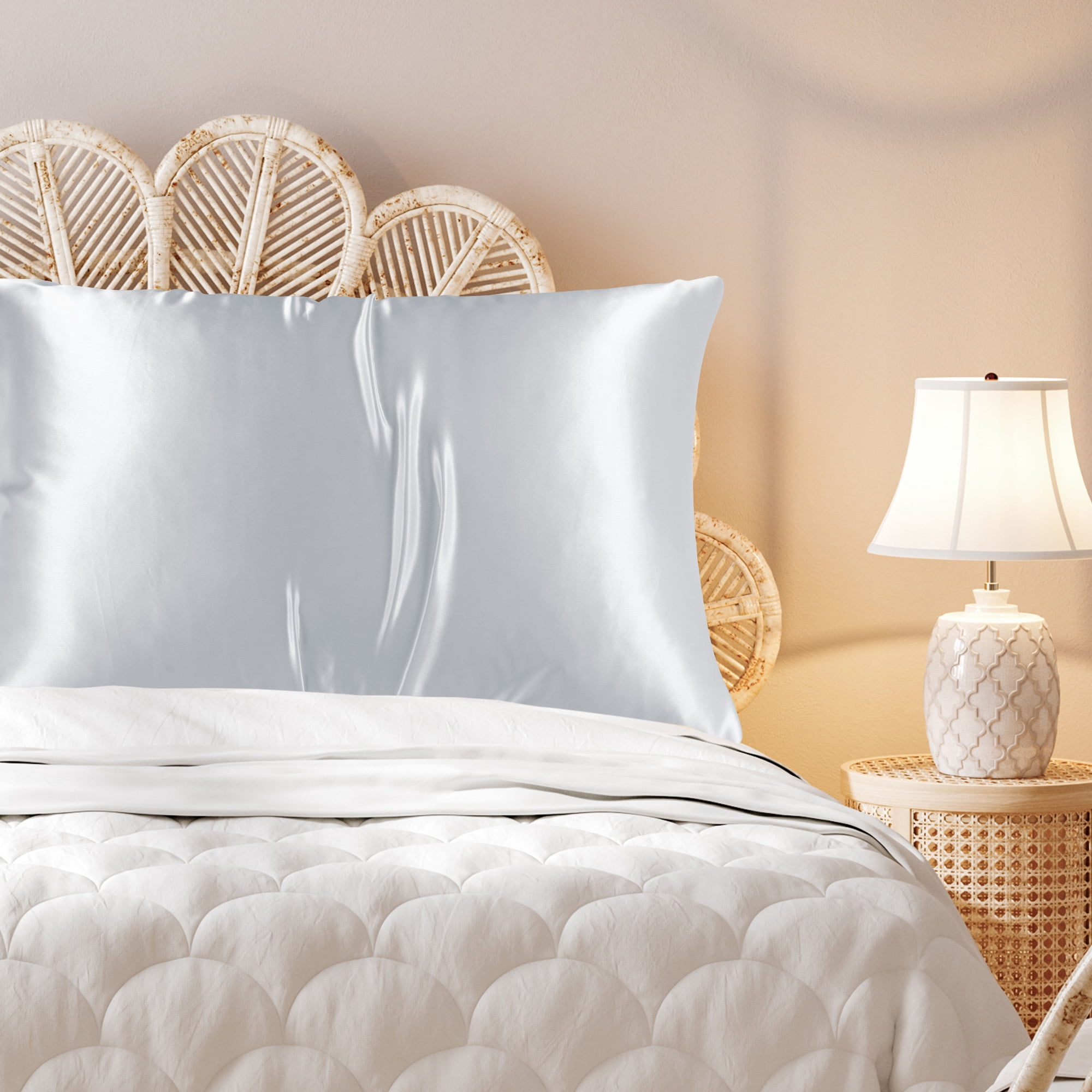 Unique Bargains 22 Momme Silk Pillowcase Queen Size Silver Grey