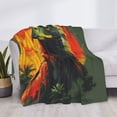 thumbnail image 3 of Gaeub Hawaiian Style Bald Eagle Printed Flannel Throw Blanket,Plush Throw,Fuzzy Bed Blanket for Bedding Sofa and Travel,Decorative Blanket-40"x30", 3 of 6