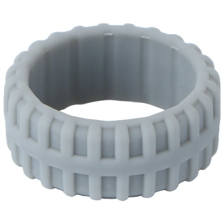 

NUOLUX Sports Silicone Ring Tyre Pattern Silicone Ring Christmas Gift (Dark Gray)