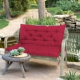 thumbnail image 5 of Generic Waterproof Bench Cushion with Backrest, 2 or 3 Seat Swing Replacement Cushions Overstuffed for Garden Patio Furniture Loveseat Swing Outdoor Bench Cushions, 5 of 5