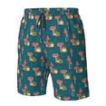 thumbnail image 5 of Naloa Frog and Mushrooms Men's Beach Shorts, Surfing shorts, Swim trunks, Quick Dry Swim Trunks for Surfing Beach Fun - Large, 5 of 9