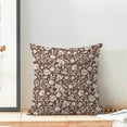 thumbnail image 3 of Brown Floral Throw Pillow Covers 18x18 Set of 2, Flower Print Linen Decorative Pillow Covers Neutral Vintage Decoration Outdoor Cushion Cover Floral Pillowcase for Sofa Couch Farmhouse Room, 3 of 6