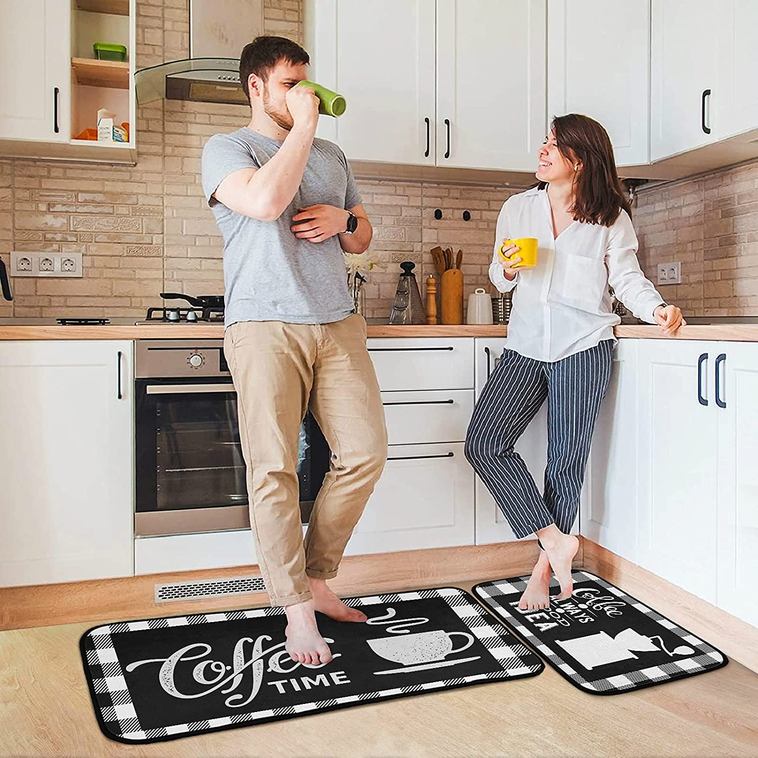 Sofort Kitchen Mat, Cushioned Anti Fatigue Kitchen Rug Set, 2 Pieces N  Kitchen  rugs and mats, Anti fatigue kitchen mats, Cushioned kitchen mats