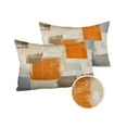 thumbnail image 2 of Modern Orange Grey Khaki Patchwork Outdoor Pillow Covers Set of 2,Decorative Waterproof Throw Pillow Case,Abstract Geometric Graffiti Cotton Linen Soft Cozy Cushion Pillowcases, 2 of 7