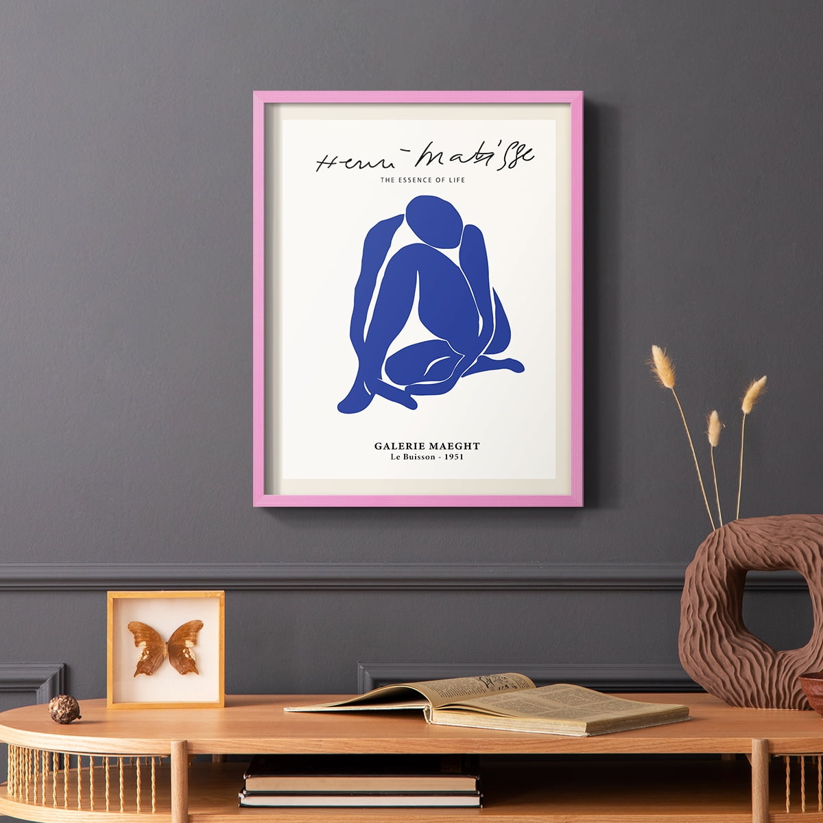Matisse CXVI Framed Print in Pink Solid Wood 11 x 14 Framed Print