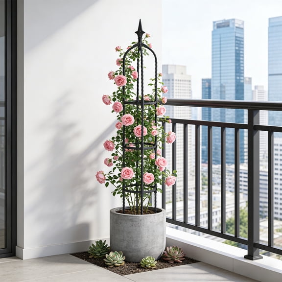 Upgraded Climbing Vines Flower Trellises Fiberglass Plants Climbing Bracket Outdoor Courtyard Balcony Climbing Flower Rack Can Be Assembled With Increased Height N