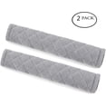 thumbnail image 5 of Juego de dos suaves cojines para cinturón de seguridad de coche para todos los propietarios de vehículos para un viaje más cómodo (gris), 5 of 5