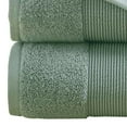thumbnail image 4 of Lyra 2 Piece Ultra Soft Towel Set, Cotton Absorbent Texture, Sage Green- Saltoro Sherpi, 4 of 5