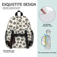 thumbnail image 5 of Black and Beige Leopard Print Backpack for School, Cute School Bag with Adjustable Shoulder Straps and Padded Back, 15"x11.42"x5.5", 5 of 5