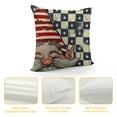 thumbnail image 4 of Creowell 4th of July Decorations Pillow Covers Navy Red American Flag Stars and Stripes Independence Day Decor Pillow Case Vintage Gnomes Buffalo Plaids Patriotic Pillow Covers  White, 4 of 5