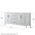 thumbnail image 5 of Wyndham Collection Wcv252572dcxsxxm70 Daria 71" Double Free Standing Vanity Cabinet - Dark, 5 of 7