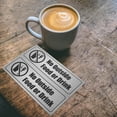 thumbnail image 4 of VERDANVERSE 8pcs No Food Allowed Sticker For Restaurants Minimalist Design Black PVC Sign, 4 of 7
