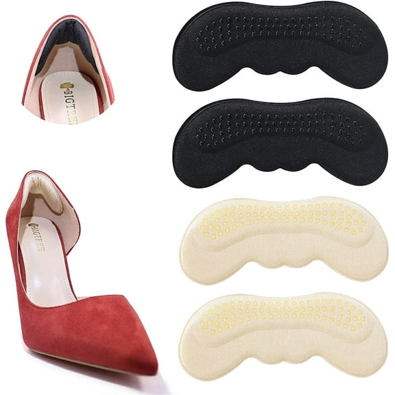 Heel Grips Liner Cushions Inserts for Shoes That are Too Big,Reusable Heel Pads Snugs for Men Women, Filler Improved Shoe Fit and Comfort, Prevent Heel Slip and Blister (2 Pairs)