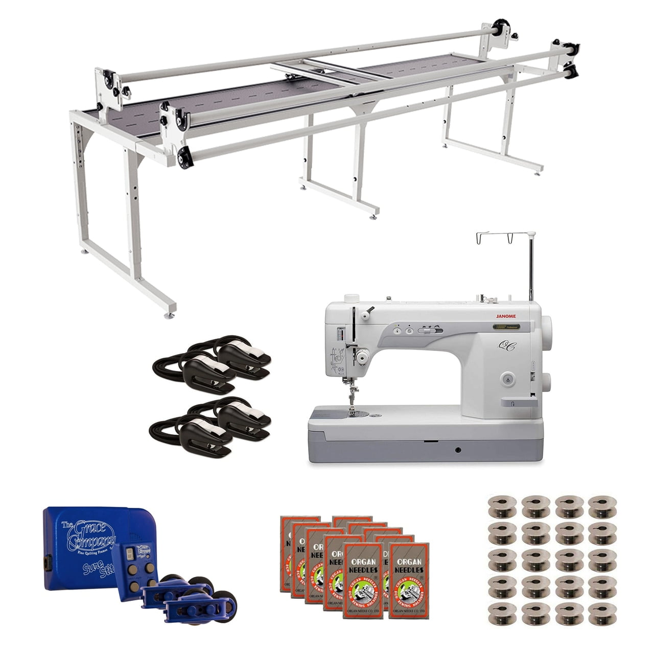 Janome 1600PQC Grace 10' Continuum with Sure Stitch Machine Quilting