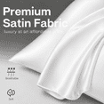 thumbnail image 4 of Satin Pillowcase Standard Pillow Cases Set of 2 Silky Pillow Cover with Envelope Closure,White 20x26 inches MYDOMIC, 4 of 9