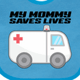 thumbnail image 4 of Inktastic My Mommy Saves Lives Ambulance Boys or Girls Baby Bib, 4 of 4