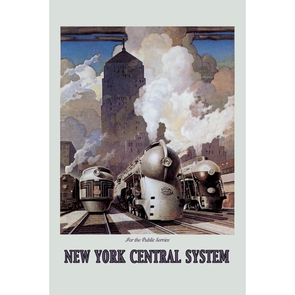 Art.com New York Central System Art Print by Leslie Ragan, 12" x 18"
