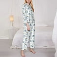 thumbnail image 3 of Lsque Cute Shark Pattern Long Sleeve Pajama Set for Women - Soft 2-Piece Sleepwear and Loungewear Set with Pockets, Comfy Nightwear-XX-Large, 3 of 7