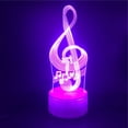 thumbnail image 3 of Luz nocturna LED 3D con anotaciones musicales que cambian de color para niños, 3 of 4
