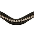 thumbnail image 2 of Exion Horse Browband For English Bridle | Curved Shape Padded Equestrian Browband For Show & Dressage | White Crystal Browband For Horses, 2 of 6