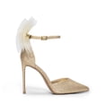 thumbnail image 3 of Tacones de aguja con tiras y brillo dorado para mujer DREAM PAIRS, 3 of 5