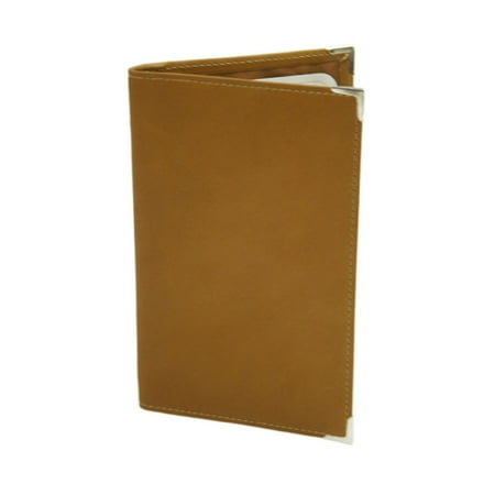 Piel Leather Vertical Score Card Cover - Saddle