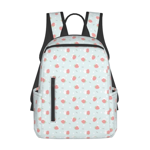Disketp Strawberry Mochila Ligera e Impermeable, Mochila de Día Resistente para Viajes, Senderismo y Uso Diario para Hombre y Mujer