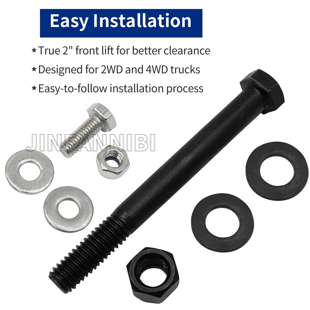2" Front Leveling Lift Kit for 2007-2019 GMC Sierra Denali with MagnaRide, Billet Aluminum Lift Spacers & MagnaRide Relocation Brackets 2WD/4WD